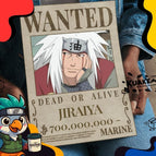 Poster Metalico Naruto / Jiraiya